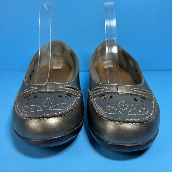 Clarks Bendables Womens Heidi Mocha Flats in Grey 9.5M - Picture 2 of 11